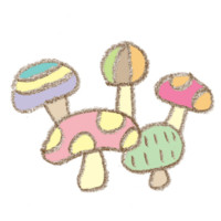 カラフルキノコ カラフルキノコ