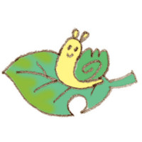 山マイマイと葉っぱ 山マイマイと葉っぱ
